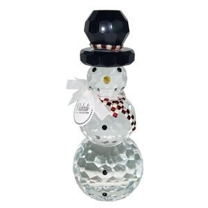 Vidali Crystal Snowman w/ Top Hat 8" Christmas Holiday Decor Gift NEW
